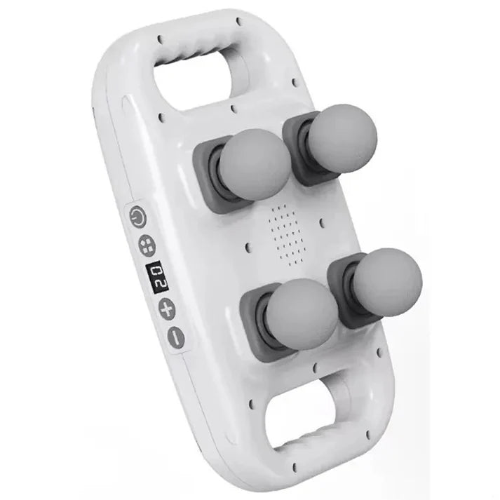 אקדח עיסוי מקצועי 4 ראשים עם ידיות אחיזה וצג דיגיטלי