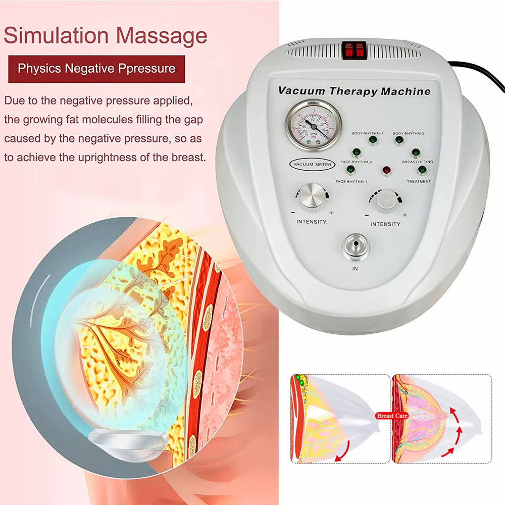 Vacuum Massage Butt Liftingmachine Breast Enlargement Machine Roller Therapy Massage Body Shaping Face Lifting Beauty Device.